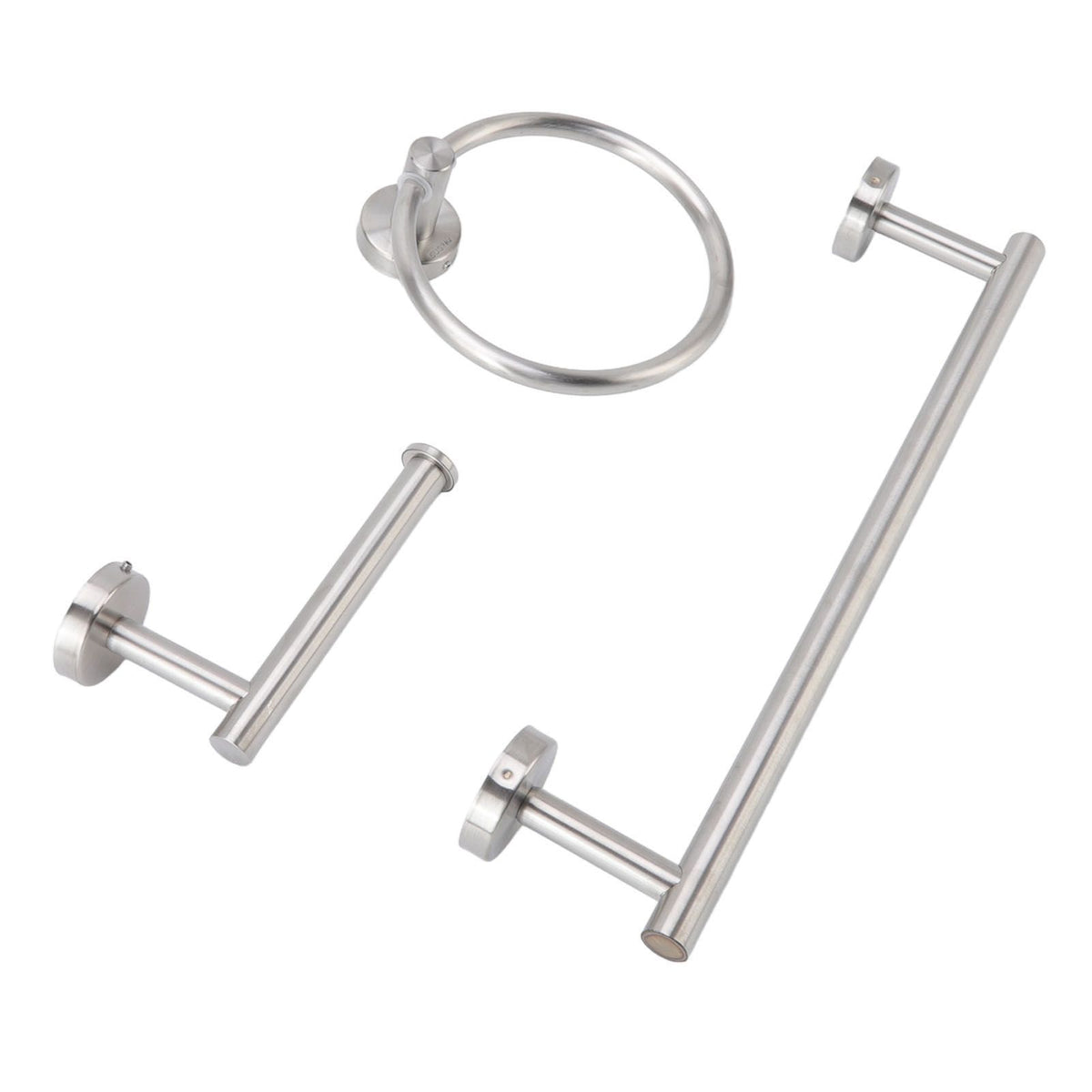 Bathroom Hardware Set with Towel Rings Towel Bar Tissue Holder 5 Hooks 304 Stainless Steel Bathroom Accessories Set