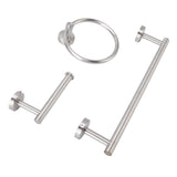 Bathroom Hardware Set with Towel Rings Towel Bar Tissue Holder 5 Hooks 304 Stainless Steel Bathroom Accessories Set