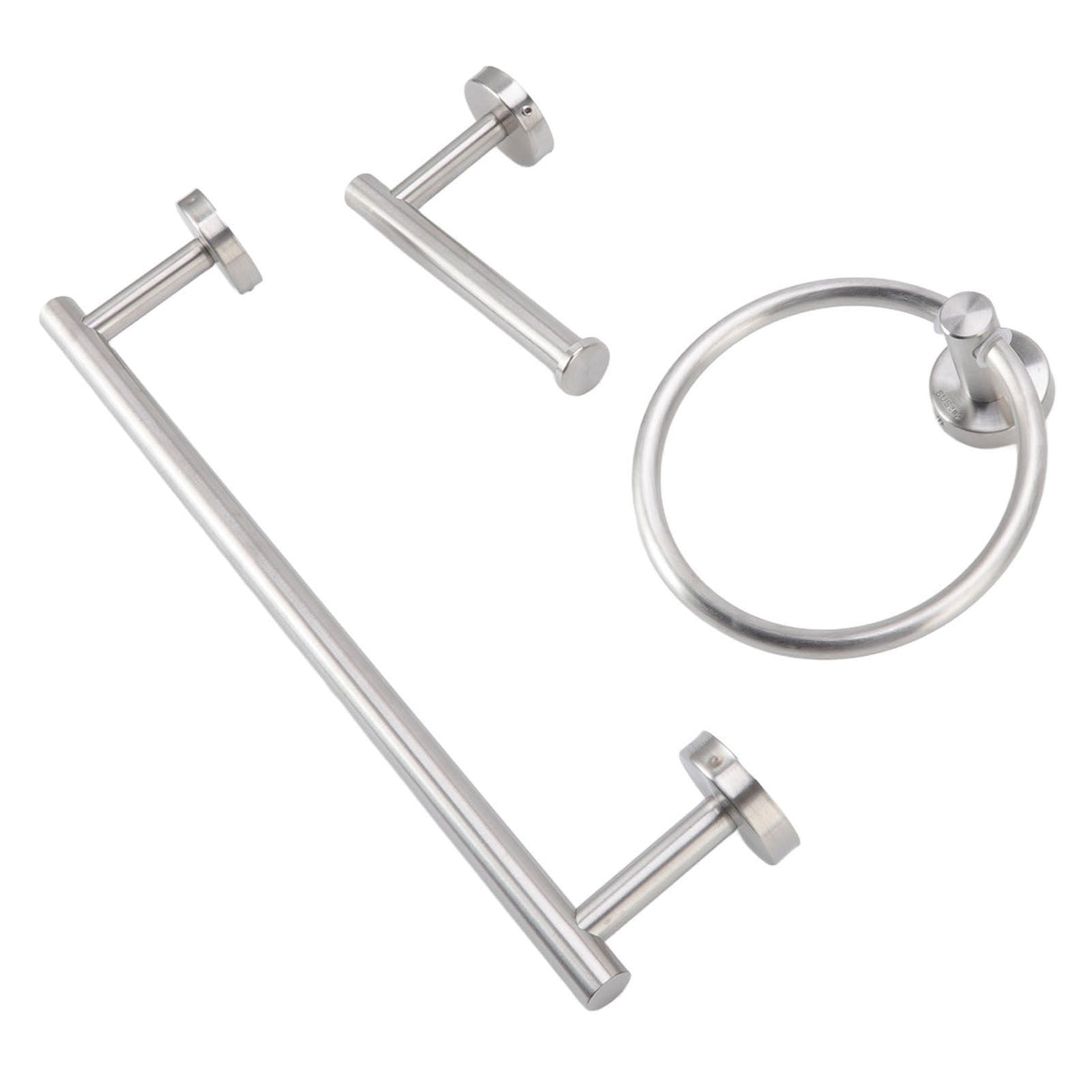 Bathroom Hardware Set with Towel Rings Towel Bar Tissue Holder 5 Hooks 304 Stainless Steel Bathroom Accessories Set