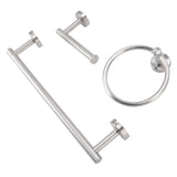 Bathroom Hardware Set with Towel Rings Towel Bar Tissue Holder 5 Hooks 304 Stainless Steel Bathroom Accessories Set