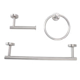 Bathroom Hardware Set with Towel Rings Towel Bar Tissue Holder 5 Hooks 304 Stainless Steel Bathroom Accessories Set
