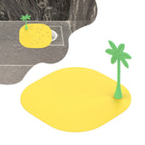Floor Drain Cover Deodorant Insect Prevention Yellow Floor Drain Cover for Bathroom Kitchen Sink Coconut Palm