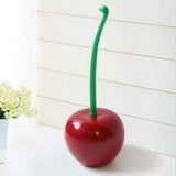 Toilet Brush Set Cherry Style Wine Red Durable PP Long Handle Dense Brush Toilet Cleaner Brush Wine Red Red Brush Head - Side View