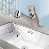 Time Delay Silver Faucet Single Tube Cold Water Basin Taps G1/2 Thread for Home Kitchen Bathroom Hotel
