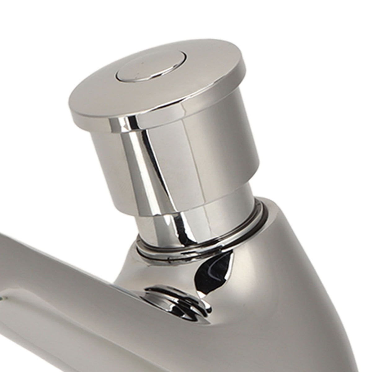 Time Delay Silver Faucet Single Tube Cold Water Basin Taps G1/2 Thread for Home Kitchen Bathroom Hotel