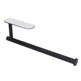 Roll Paper Towel Holders Stainless Steel Under Cabinet Paper Towel Hanging Rack Balck Paper Holder for Bathroom Kitchen - Rear View