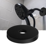 Large Shower Arm Flange 304 Stainless Steel Shower Arm Escutcheon Plate for G1/2in Pipe Replacement Home Black - Extra Image