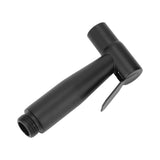 Black 304 Stainless Steel Handheld Pressurized Sprayer with 1.2m Hose and Wall Hook for Toilet Bidet G1/2 Male and Female Thread - Close-Up Angle
