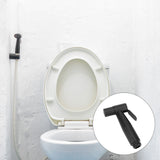 Black 304 Stainless Steel Handheld Pressurized Sprayer with 1.2m Hose and Wall Hook for Toilet Bidet G1/2 Male and Female Thread