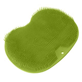 Bathroom Foot Massage Cushion TPE Foot Rub Pad Wall Mountable Foot Massager Mats with Suction Cup Green - Front View