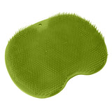 Bathroom Foot Massage Cushion TPE Foot Rub Pad Wall Mountable Foot Massager Mats with Suction Cup Green - Rear View