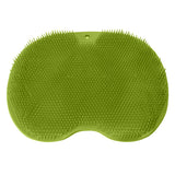 Bathroom Foot Massage Cushion TPE Foot Rub Pad Wall Mountable Foot Massager Mats with Suction Cup Green - Low Angle