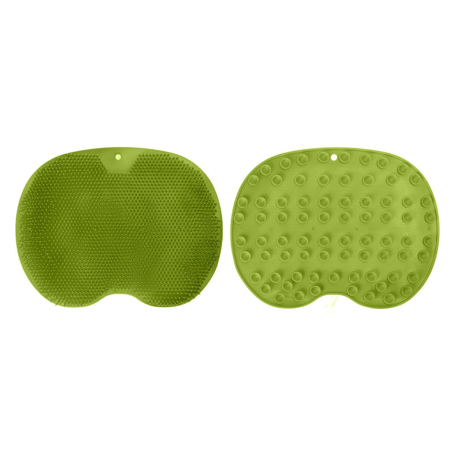 Bathroom Foot Massage Cushion TPE Foot Rub Pad Wall Mountable Foot Massager Mats with Suction Cup Green