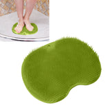 Bathroom Foot Massage Cushion TPE Foot Rub Pad Wall Mountable Foot Massager Mats with Suction Cup Green - Extra Image
