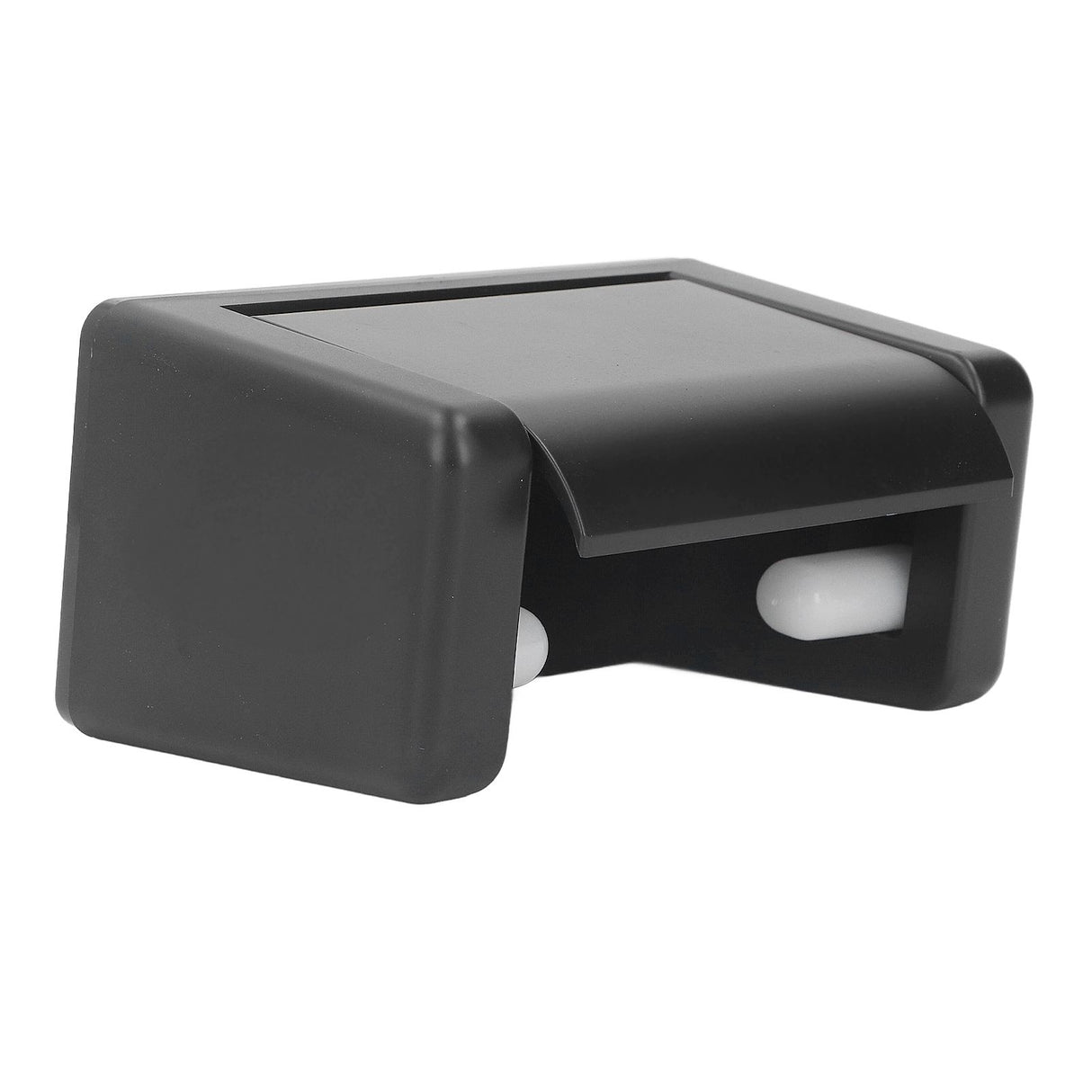 Toilet Roll Paper Holder Plastic Black Wall Mounted Self Adhesive No Punching Container for Bathroom Kitchen
