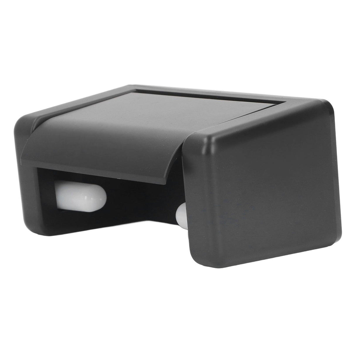 Toilet Roll Paper Holder Plastic Black Wall Mounted Self Adhesive No Punching Container for Bathroom Kitchen