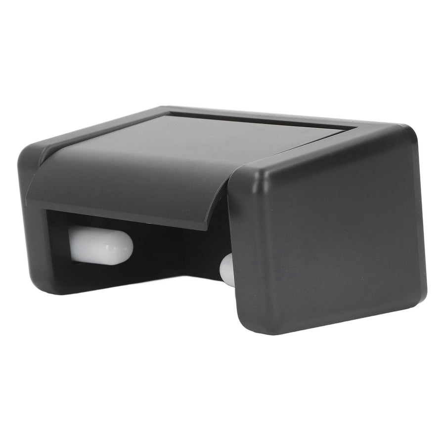 Toilet Roll Paper Holder Plastic Black Wall Mounted Self Adhesive No Punching Container for Bathroom Kitchen