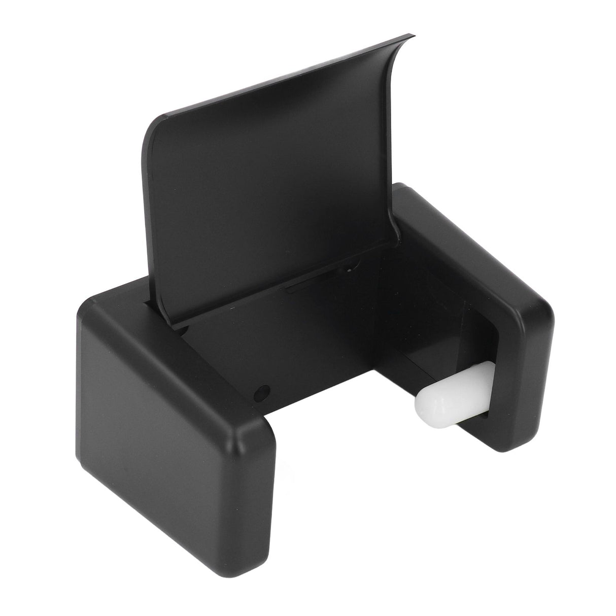 Toilet Roll Paper Holder Plastic Black Wall Mounted Self Adhesive No Punching Container for Bathroom Kitchen