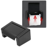 Toilet Roll Paper Holder Plastic Black Wall Mounted Self Adhesive No Punching Container for Bathroom Kitchen