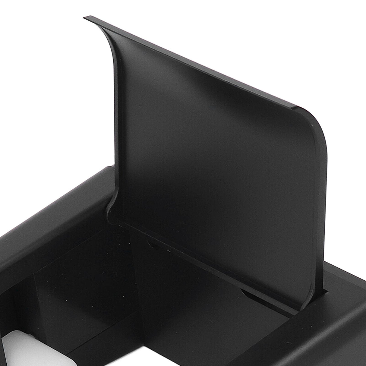 Toilet Roll Paper Holder Plastic Black Wall Mounted Self Adhesive No Punching Container for Bathroom Kitchen