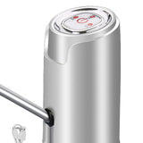 Water Dispenser ABS Electric USB Intelligent Quantitative Spray Lacquer Drink Pump for Outdoor Silvery - Side View