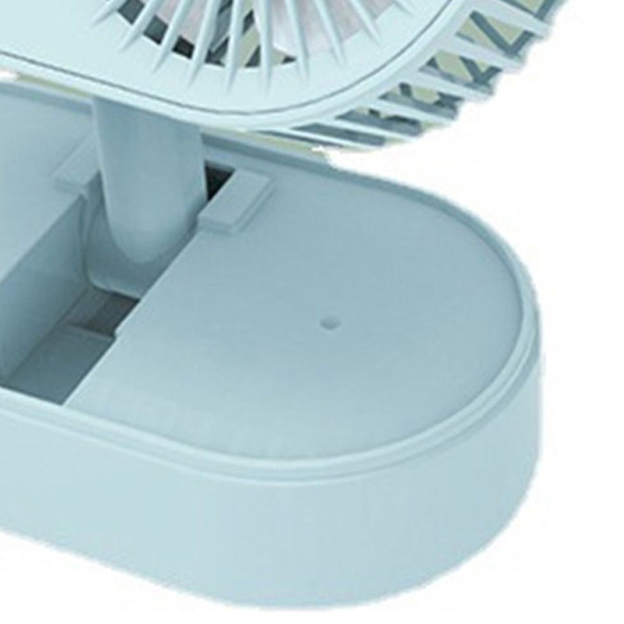 Desktop Double Blade Small Fan USB Mini Folding Desktop 2 Head Fan for Student Office Folding Dual Motor Blue