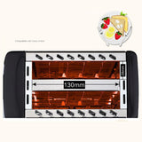 BH 002 Automatic Toaster Multifunctional 2 Slice Toaster Home Breakfast Machine AC 220V Black - Close-Up Angle