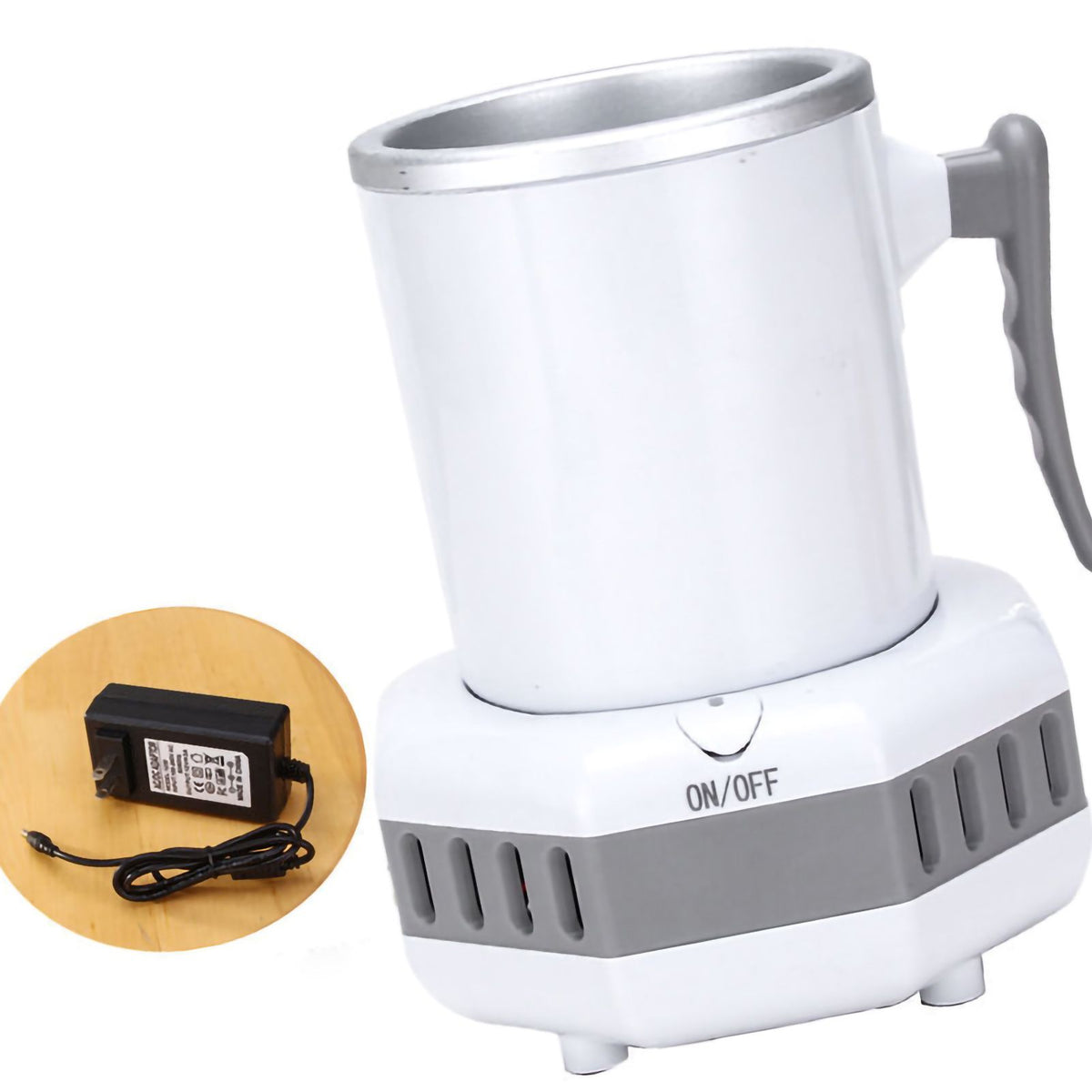 Quick Cooling Cup Easy Operation Portable Great Performance Cup Cooler for Office Dormitory AC 220V CN Plug White