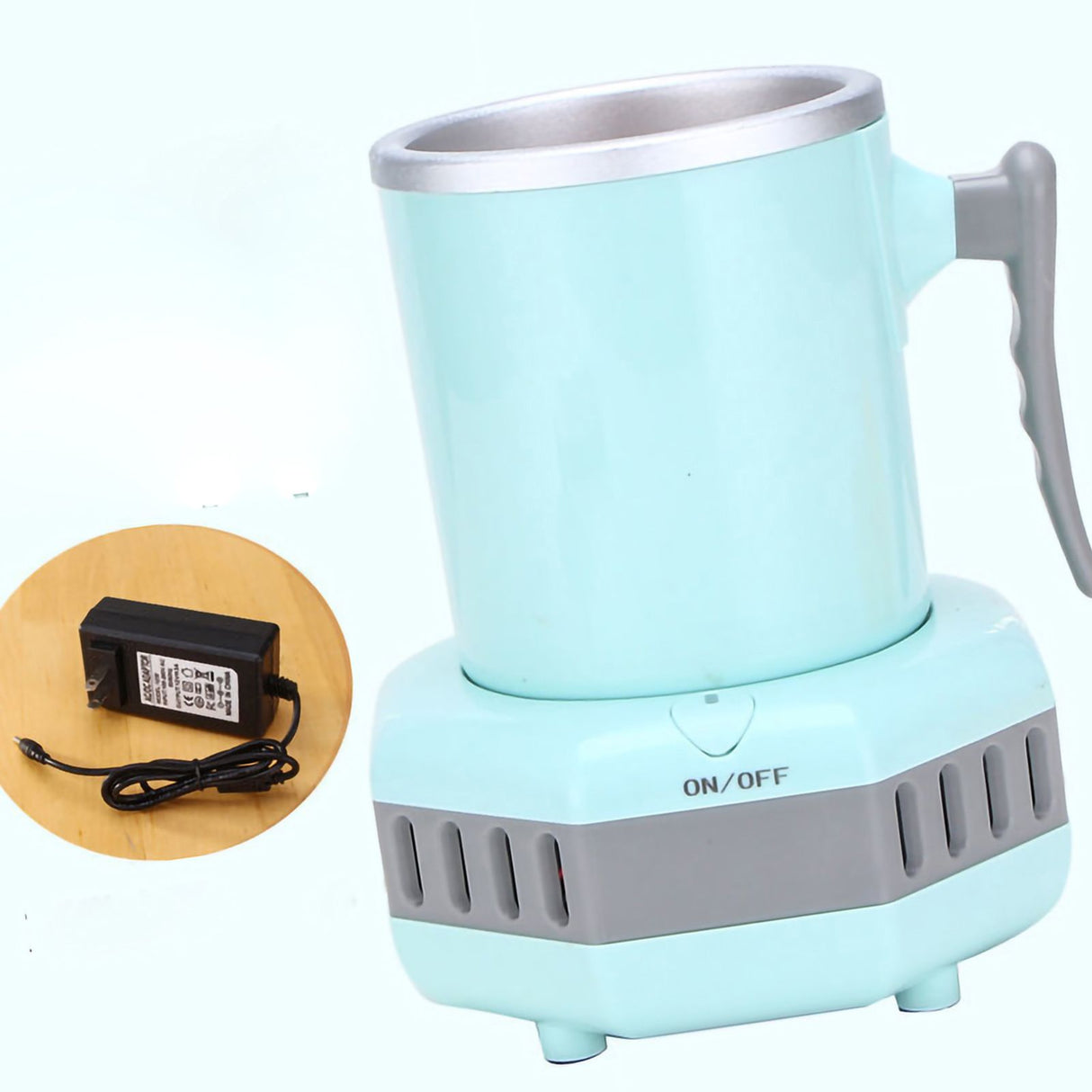 Quick Cooling Cup Easy Operation Portable Great Performance Cup Cooler for Office Dormitory AC 220V CN Plug Blue