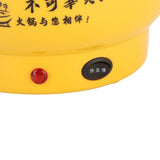 Electric Cooking Pot 1.8L 400 to 800W Stainless Steel Inner Wall 2 Modes Overheating Protection Electric Cooker Yellow