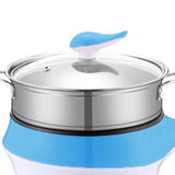 Electric Cooker Multifunctional Two Speed Portable Mini Electric Frying Pan Wok Rice Cooker for Student Dormitory (AU 220V)