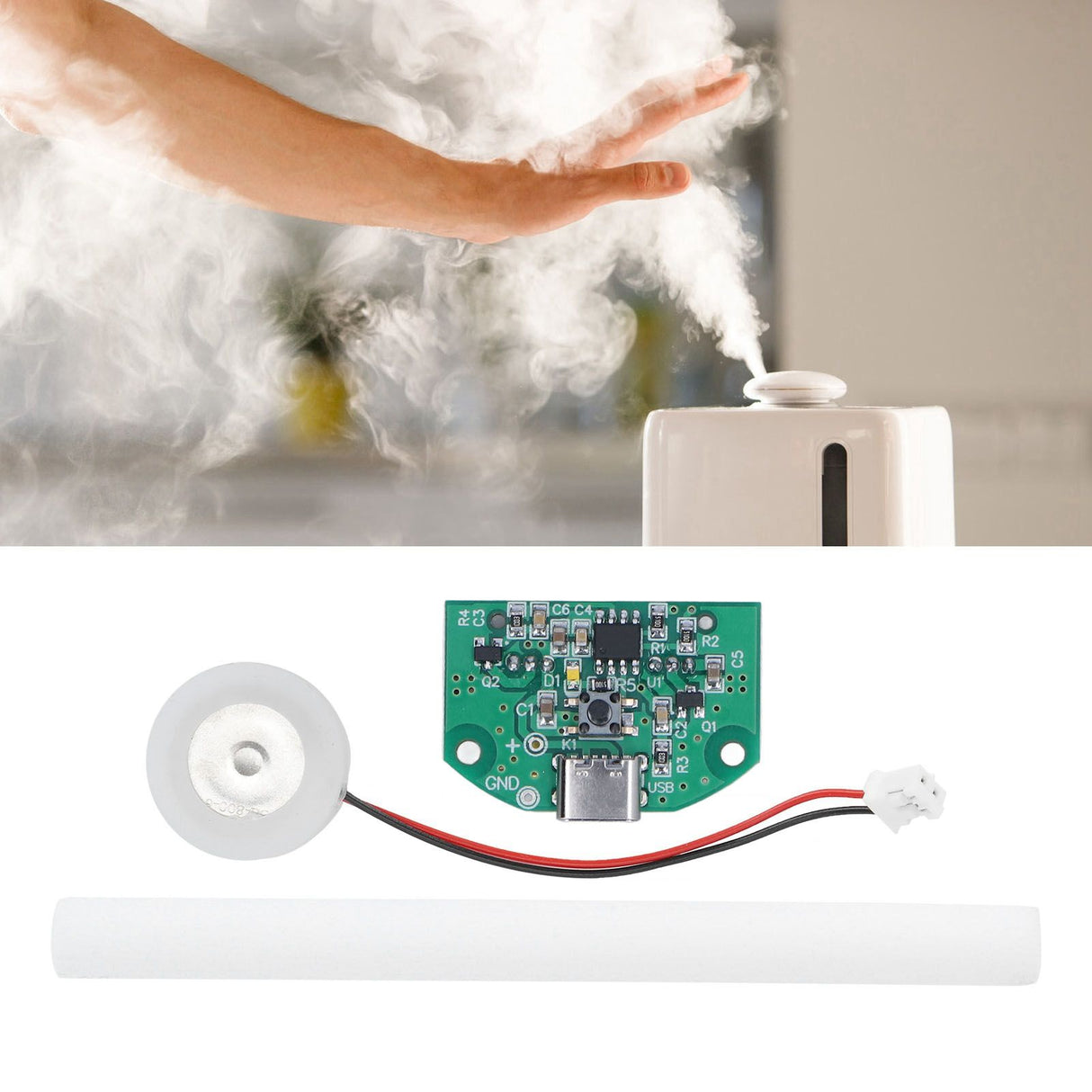 Atomization Plate Dual Spray Switch Control Atomization Module 740 Holes 5μm Microporous Atomizer for 5V USB Humidifier