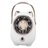 Air Conditioner Fan Multifunctional Portable 350ml Humidifying Spray Usb Rechargeable Air Cooler with LED Ambient Light
