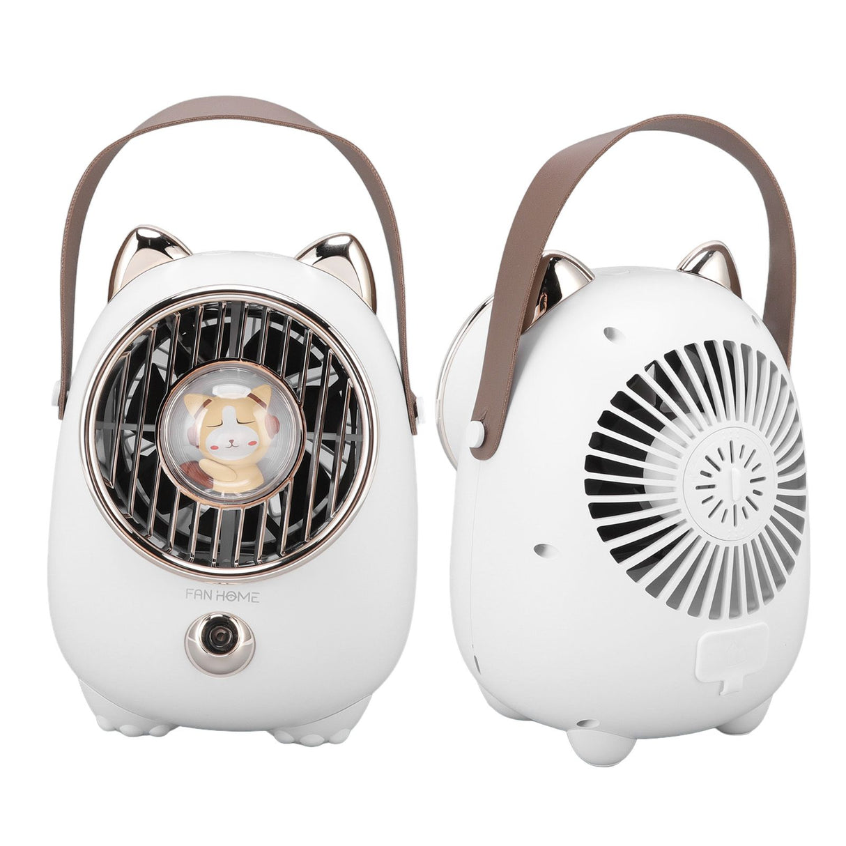 Air Conditioner Fan Multifunctional Portable 350ml Humidifying Spray Usb Rechargeable Air Cooler with LED Ambient Light