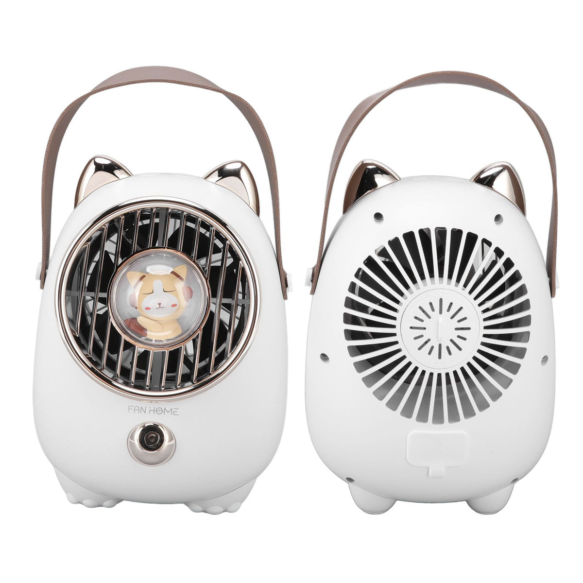 Air Conditioner Fan Multifunctional Portable 350ml Humidifying Spray Usb Rechargeable Air Cooler with LED Ambient Light