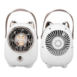 Air Conditioner Fan Multifunctional Portable 350ml Humidifying Spray Usb Rechargeable Air Cooler with LED Ambient Light