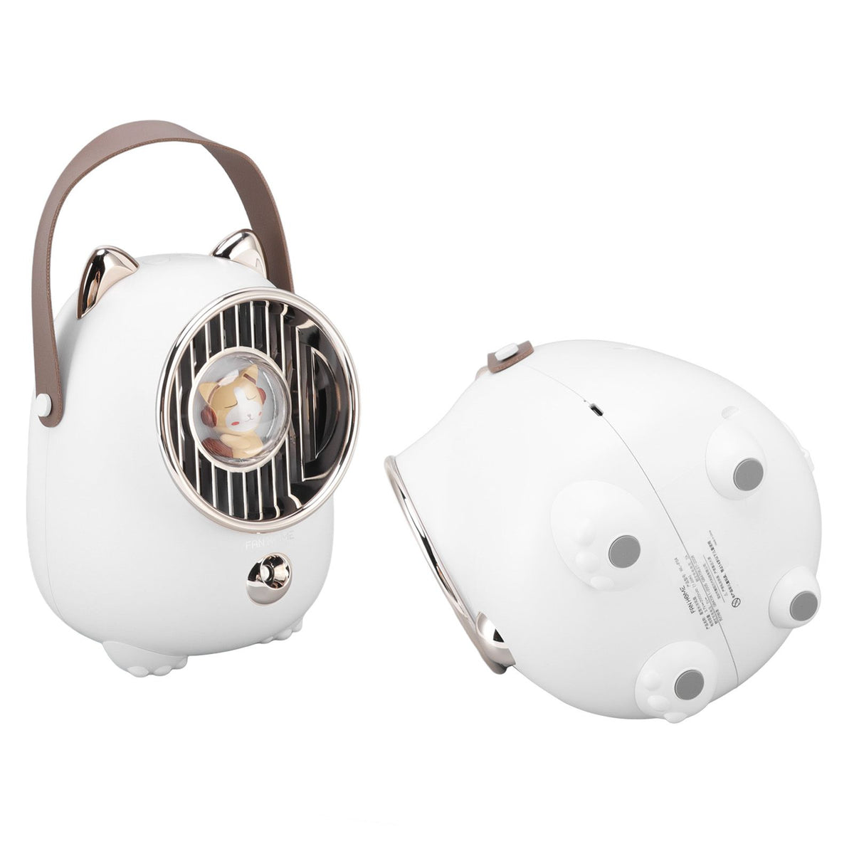 Air Conditioner Fan Multifunctional Portable 350ml Humidifying Spray Usb Rechargeable Air Cooler with LED Ambient Light