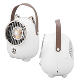 Air Conditioner Fan Multifunctional Portable 350ml Humidifying Spray Usb Rechargeable Air Cooler with LED Ambient Light