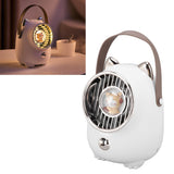Air Conditioner Fan Multifunctional Portable 350ml Humidifying Spray Usb Rechargeable Air Cooler with LED Ambient Light