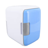 Car Fridge 4 Liters Durable ABS Cosmetic Storage Detachable Partition Portable Mini Fridge for Food Cosmetic Car Blue - Top-Down View