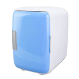Car Fridge 4 Liters Durable ABS Cosmetic Storage Detachable Partition Portable Mini Fridge for Food Cosmetic Car Blue - 45-Degree Angle