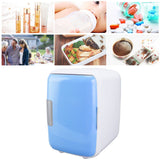 Car Fridge 4 Liters Durable ABS Cosmetic Storage Detachable Partition Portable Mini Fridge for Food Cosmetic Car Blue - Extra Image