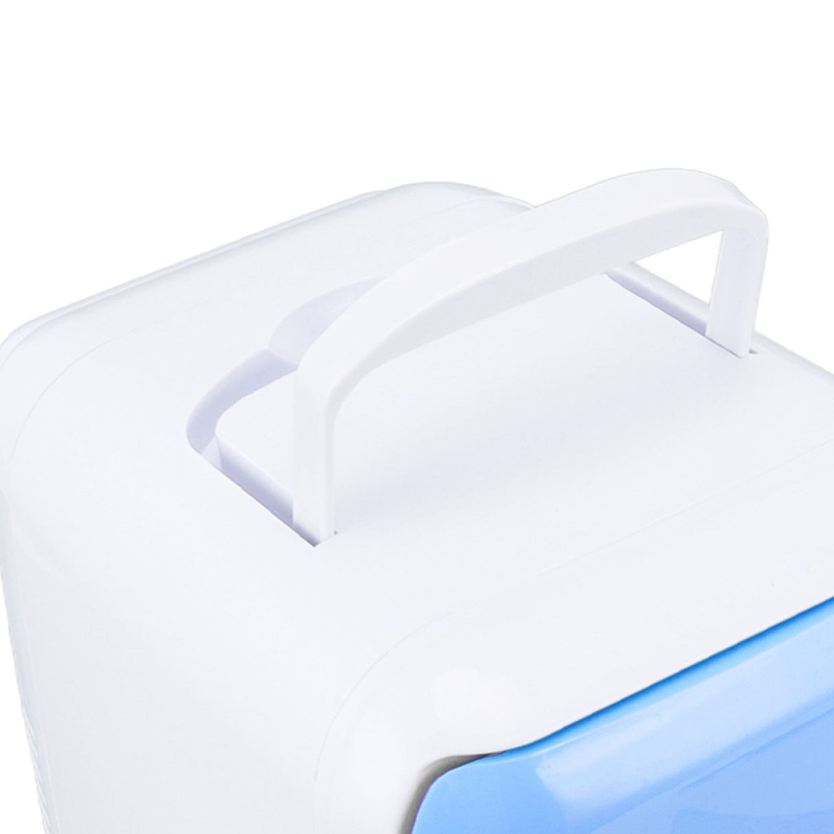 Car Fridge 4 Liters Durable ABS Cosmetic Storage Detachable Partition Portable Mini Fridge for Food Cosmetic Car Blue