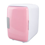 Car Fridge 4 Liters Durable ABS Cosmetic Storage Detachable Partition Portable Mini Fridge for Food Cosmetic Car Pink - Side View