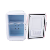 Car Fridge 4 Liters Durable ABS Cosmetic Storage Detachable Partition Portable Mini Fridge for Food Cosmetic Car Pink