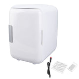 Car Fridge 4 Liters Durable ABS Cosmetic Storage Detachable Partition Portable Mini Fridge for Food Cosmetic Car White