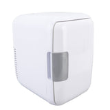 Car Fridge 4 Liters Durable ABS Cosmetic Storage Detachable Partition Portable Mini Fridge for Food Cosmetic Car White
