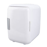 Car Fridge 4 Liters Durable ABS Cosmetic Storage Detachable Partition Portable Mini Fridge for Food Cosmetic Car White