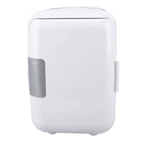 Car Fridge 4 Liters Durable ABS Cosmetic Storage Detachable Partition Portable Mini Fridge for Food Cosmetic Car White - Top-Down View