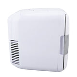 Car Fridge 4 Liters Durable ABS Cosmetic Storage Detachable Partition Portable Mini Fridge for Food Cosmetic Car White